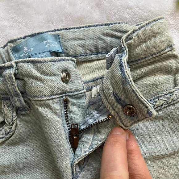 GAP Factory Girls 3T Light Wash Skinny Jeans | NWT Toddler Denim - Picture 3 of 14